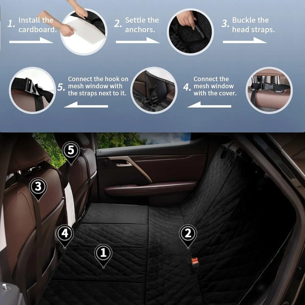 Purefit Black Dog Car Seat Covers NWT size 53x48 black..